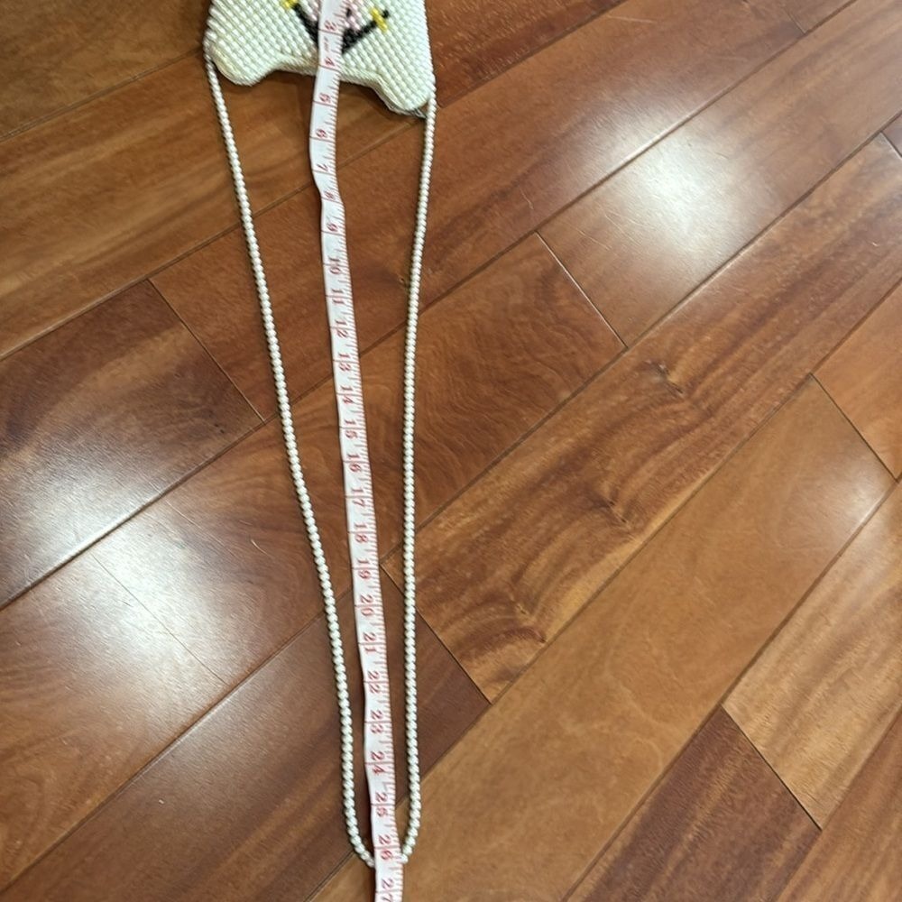 Beaded White Crossbody‎ Bag - Picture 8 of 8